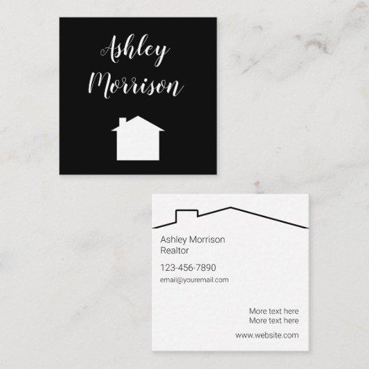 Design Carte de visite tendance Classy Realtor (Devant / Derrière)