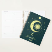 Design céleste du soleil et de la lune avec phases (Devant avec enveloppe)