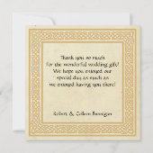 Design Celtique Avec Claddagh Mariage Merci (Dos)