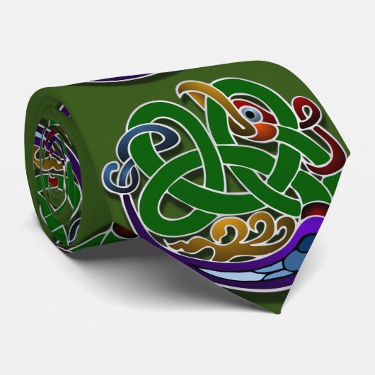Design celtique irlandais sur la Cravate verte (Roulé)