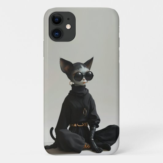 Design chat élégant iPhone 11 Coque (Dos)