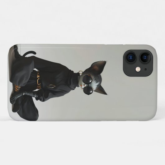 Design chat élégant iPhone 11 Coque (Dos (Horizontal))