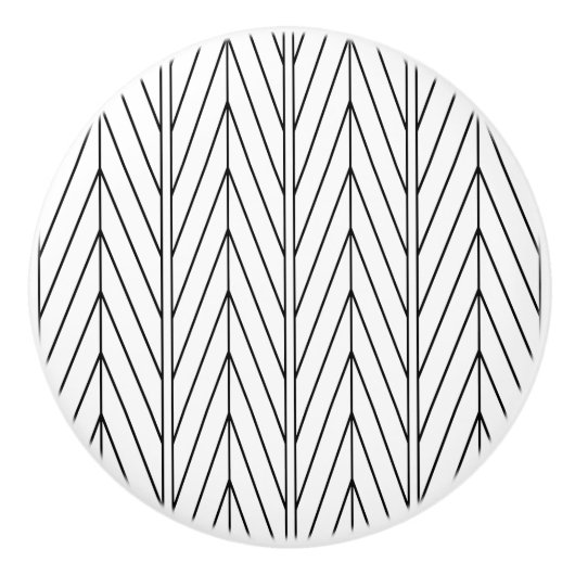 Design Chevron noir - Bouton de tiroir (Devant)
