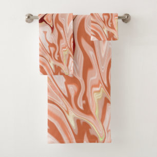 Design chic Cuivre Orange Marbre Motif Design