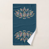 Design coloré de fleurs Lotus (Serviette à main)