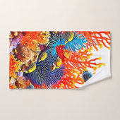 Design coloré de la vie sous-marine (Serviette à main)