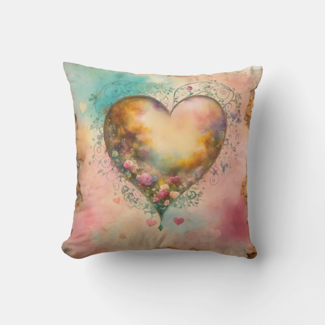 Design Coussin Fleur et Coeur (Recto)