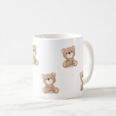 Design d'aquarelle de l'ours mignon - Mug simple (Devant droit)