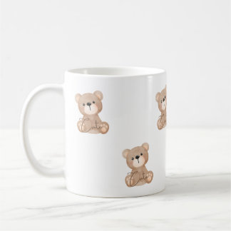 Design d'aquarelle de l'ours mignon - Mug simple