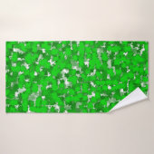 Design d'art Abstrait Foliage vert (Serviette de bain)