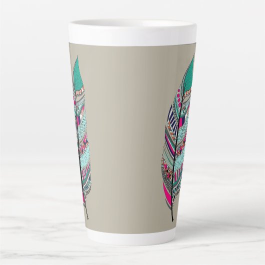 Design d'art au crayon Latte Mug (Devant)