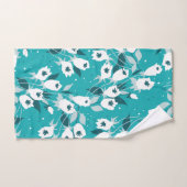Design d'art botanique Motif élégant à la fleur de (Serviette à main)