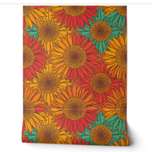 Design d'art coloré du mur de tournesol