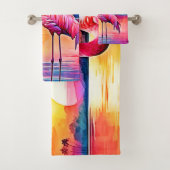 Design d'art Flamant rose Sunset (En situation)
