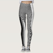 Design D'Art Op Noir Et Blanc, Leggings (Devant)