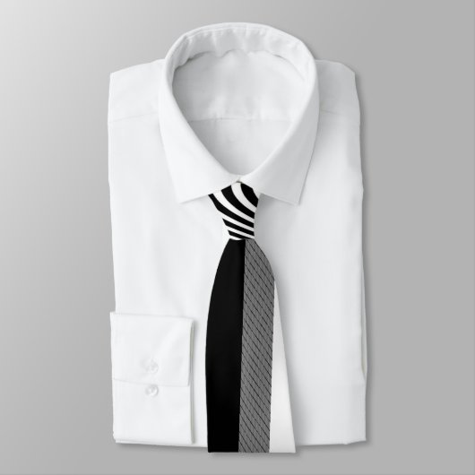 Design D'Art Optique Noir Et Blanc, Cravate (Attaché)
