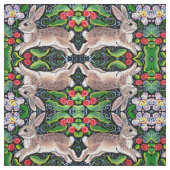 Design d'art populaire en tissu de lapin de Noël (Échantillon)