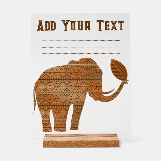 Design d'art tribal des éléphants (Recto)