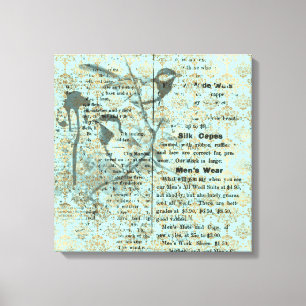 Design d'art vintage sur toile étirée