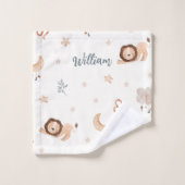 Design d'astrologie : Aquarelle Leo signe Zodiac (Gant de toilette)