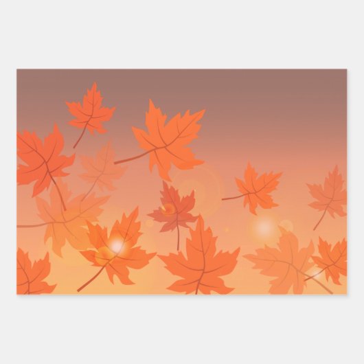 Design d'automne avec feuilles d'érable et effet b (Devant 2)