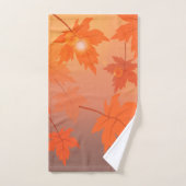 Design d'automne avec feuilles d'érable et effet b (Serviette à main)