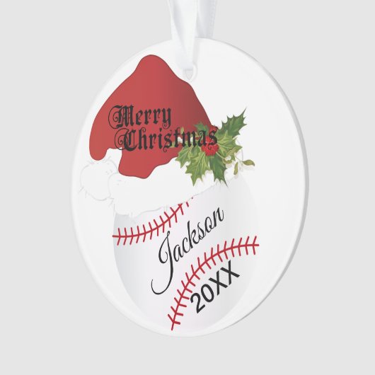 Design de baseball de Santa Hat | Nom DO-IT-YOURSE (devant)