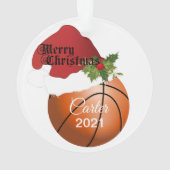 Design de basket-ball de Santa Hat | Nom do-it-you (dos)