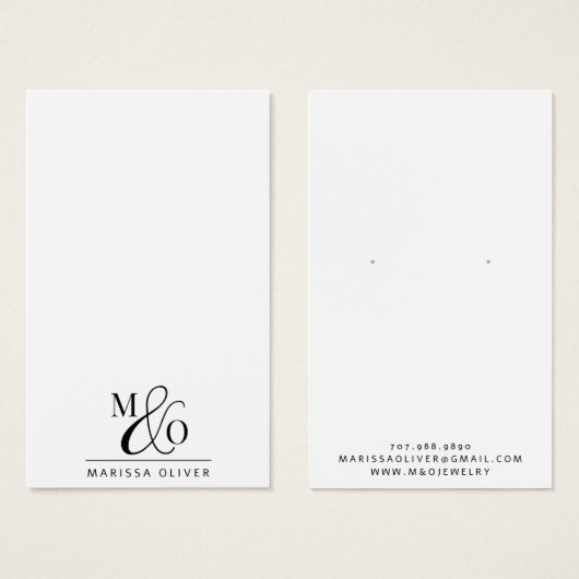 Design de bijoux Monogram chic (Devant & derrière)