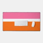 Design de bloc de couleur rose blanc orange clair (Clavier et souris)