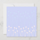 Design de brindilles bleu et blanc Invitation d'an (Dos)