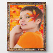 Design de cadre antique en bois Ajouter Plaque pho (Devant)