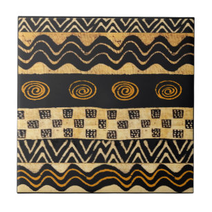 Design de carreaux tribus africains - Noir rouille