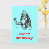 DESIGN DE CARTE DE JOYEUX ANNIVERSAIRE DE SINGE (Fleur jaune)