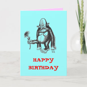 DESIGN DE CARTE DE JOYEUX ANNIVERSAIRE DE SINGE