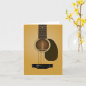 Design de carte de note de guitare acoustique (Fleur jaune)