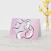 Design de carte de salutation de maternité (Fleur jaune)