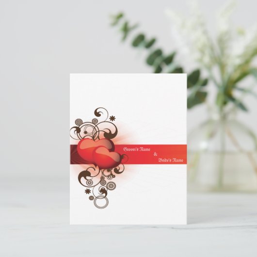 Design de carte élégant de mariage de conception (Debout devant)