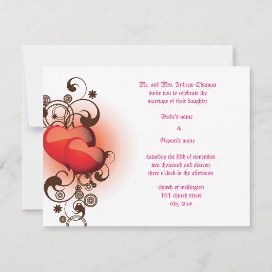 Design de carte élégant de mariage de conception (Dos)