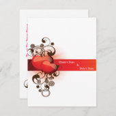 Design de carte élégant de mariage de conception (Devant / Derrière)