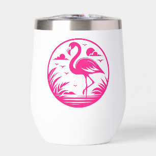 Design de cercle d'été flamant rose-68730
