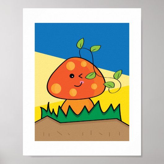 Design de champignon #3 Illustration Impression (Devant)