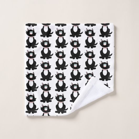 Design de chat noir (Gant de toilette)