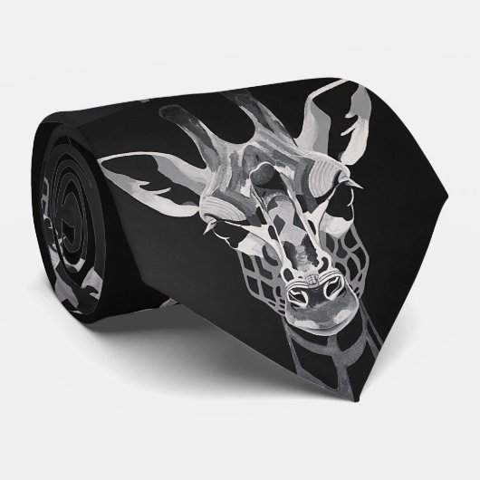 Design de cravate Monotone Giraffe (Roulé)