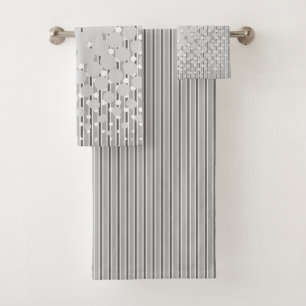 Design de densité en gris - Ensemble de serviettes