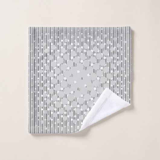 Design de densité en gris - Ensemble de serviettes (Gant de toilette)