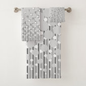 Design de densité en gris - Ensemble de serviettes (En situation)