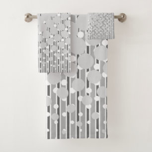 Design de densité en gris - Ensemble de serviettes