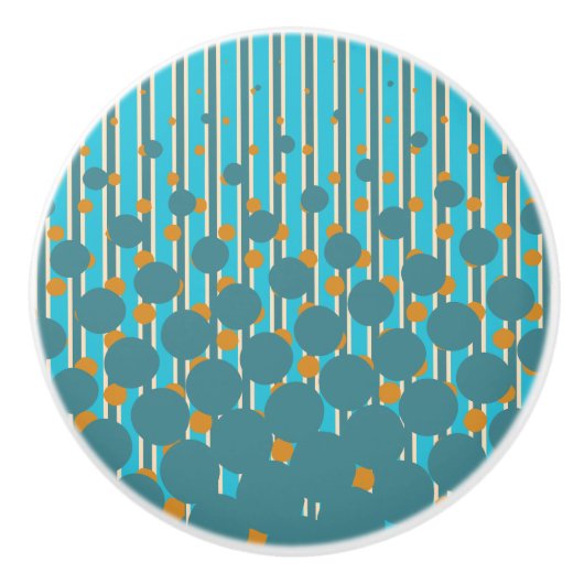 Design de densité - Turquoise&Orange - Bouton de t (Devant)