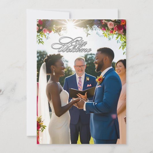 Design de faire-part de mariage d'accueil (Devant)